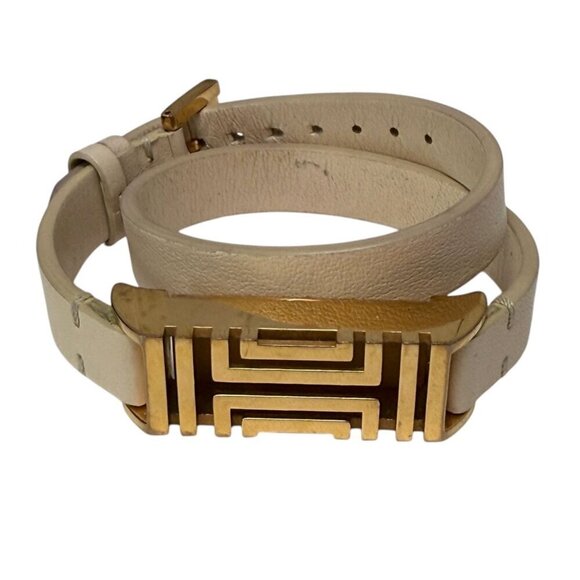 Tory Burch x Fitbit Flex Leather Bracelet Pink Goldtone - Picture 1 of 11